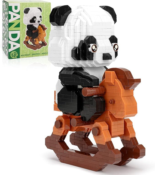 QLT QIAOLETONG Mini Animals Building Blocks Sets for Goodie Bags, Party Favors for Kids 12+ 14+, 1262 PCS Small Set Micro Mini Cute Panda Building Toy Bricks for Adults, Birthday, Carnival Prizes