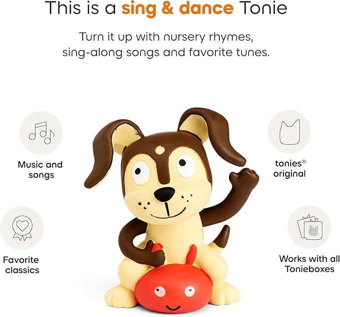 Toniebox 2 Audio Player Starter Set for Kids 1+ with Playtime Puppy - Sunset Red
