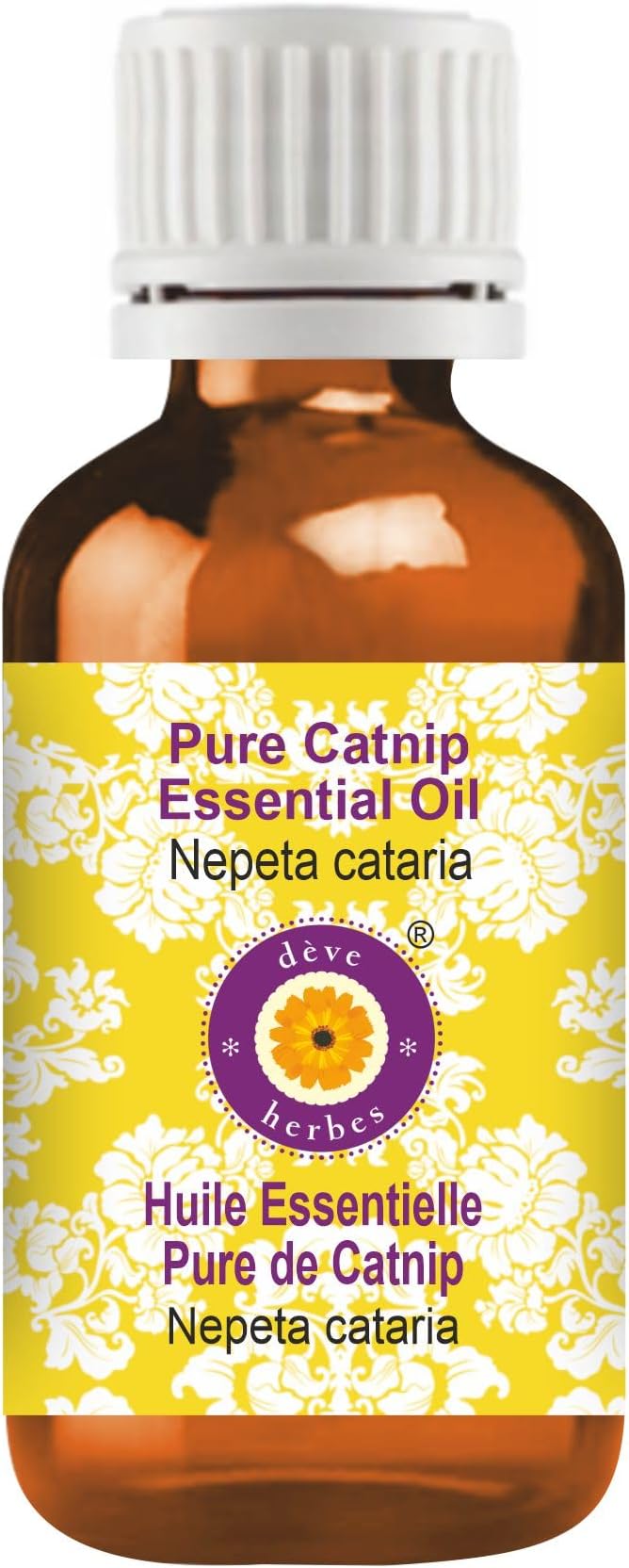 Deve Herbes Pure Catnip Essential Oil (Nepeta cataria) Steam Distilled 5ml (0.16 oz)