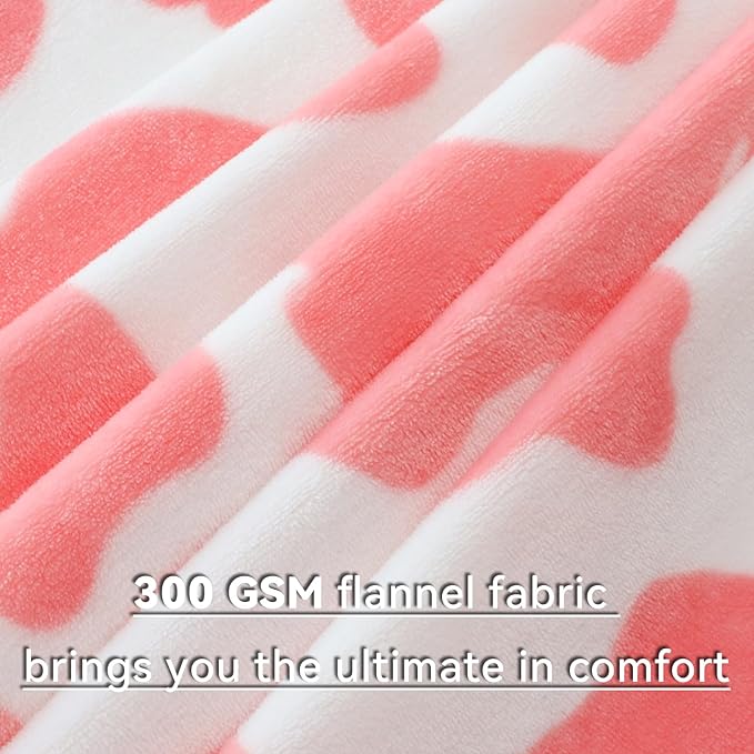 Pink Blankets Twin Size, Lightweight Cozy Fuzzy Soft Fleece Throw Blanket for Bed, Sofa, Pink Home Room Decor, Gifts for Women Teens Girls, 60"x80"