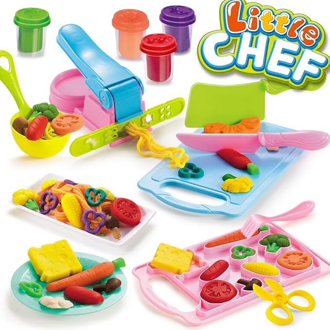 Color Dough Toys for Kid Kitchen Creations Little Chef Color Dough Set Games