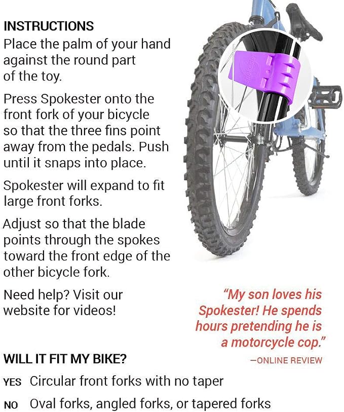SPOKESTER Bicycle Noise Maker - Makes Your Bike Sound Like a Motorcycle