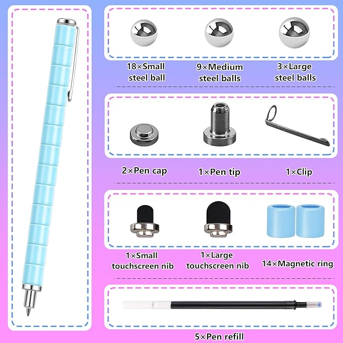 Fidget Pens Gifts for Teen Boys - Novelty Christmas Stocking Stuffers for Adults, Unique Birthday Gifts for Young Men Women Him Her Teenage Boys Girls, Cool Gadget Stress Relief Toys for Adults