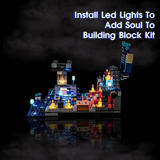 Vaodest Led Light for Lego 21246 Minecraft The Deep Dark Battle Model,Design and Configuration Compatible with Model 21246(Led Light Only, Not Building Block Kit)