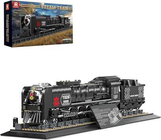 Steam Train Building Block 66801, Collectible Steam Locomotive Display Set, Classic Steam Train Model Toy, The Ultimate Gift Set for Adults 14+, 1546 PCS