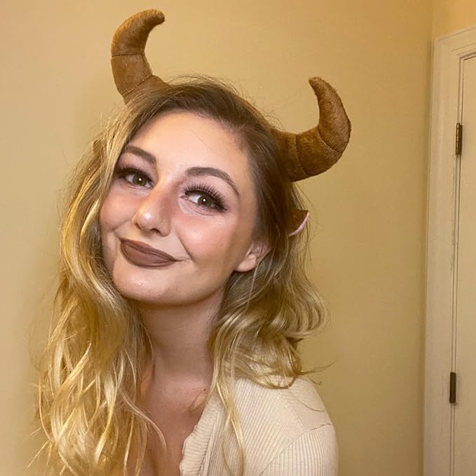 Plush Animal Ears and Horns Headband-Halloween Christmas Festival Theme Party Animal Cosplay Costume Headbands