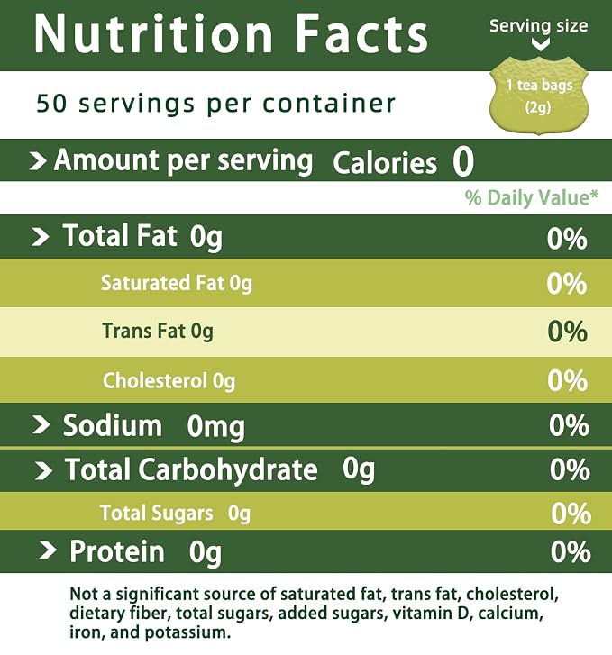 Samcci - Moringa Tea - 50 Tea Bags - Pure Moringa Leaves, Herbal Tea for Supporting Digestion & Immune System - Non-GMO - Vegan - Caffeine-Free - Natural Herbal