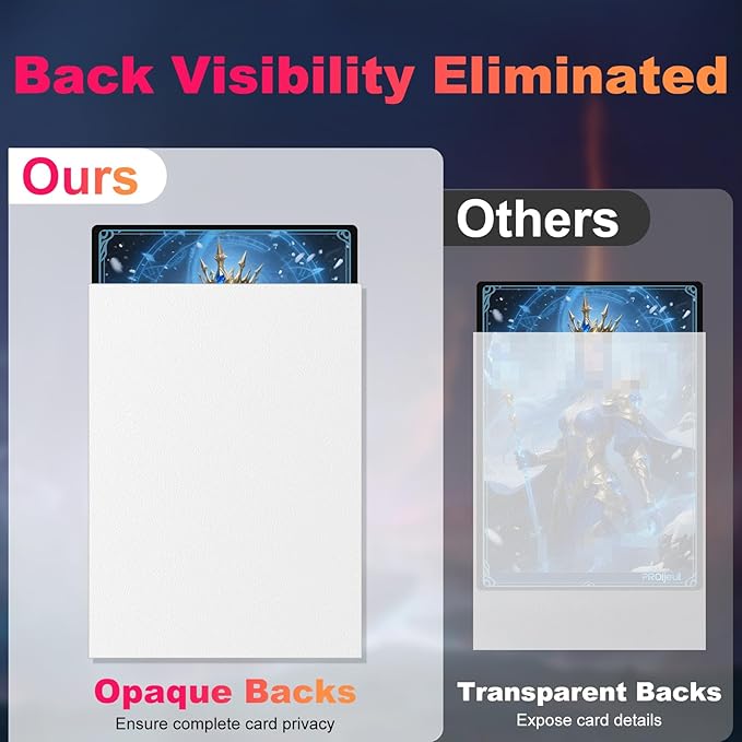 600 Pack MTG Card Sleeves, Matte Dual Card Sleeves with Opaque Back & Smooth Shuffle, Tear Resistant Card Protectors for MTG, TCG and Game Cards (6 Colors)