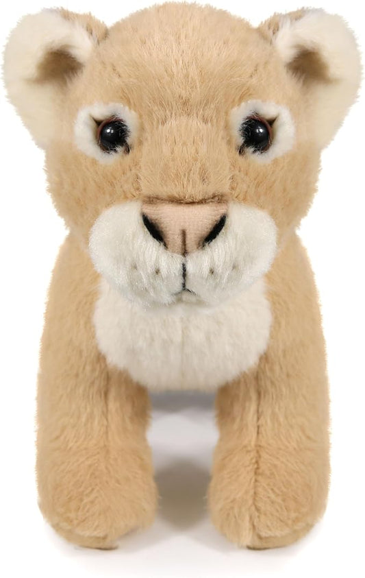 Ice King Bear Realistic Lion Cub Plush Toy - Lifelike Stuffed Animal with Soft Fur, 8 Inches Standing Plushie for Kids, Home Decor, and Collectors