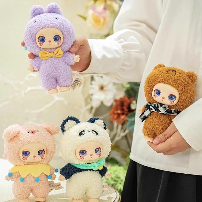 CALEMBOU Plush Doll Blind Box, 8.5'' Cute Stuffed Animal Vinyl Plush Toys, Kawaii 1 of 6 Possible Mystery Collectible Toys Cute Soft Animals Charm Birthday Gifts (Liila's Zoo Series)