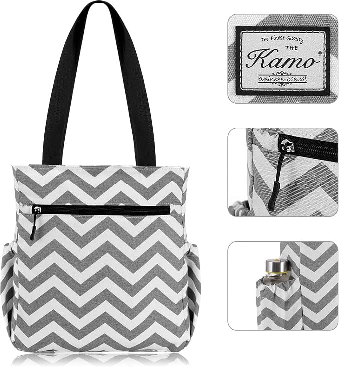 KAMO Floral Tote Bag - Waterproof Lightweight Handbags Travel Shoulder Bag for Hiking Yoga Gym Swimming Travel Beach
