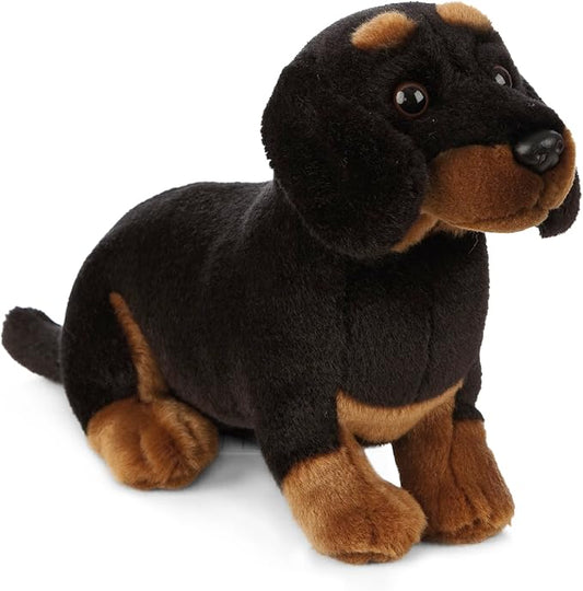 Living Nature Dachshund, Realistic Soft Cuddly Dog Toy, Naturli Eco-Friendly Plush, 8 Inches