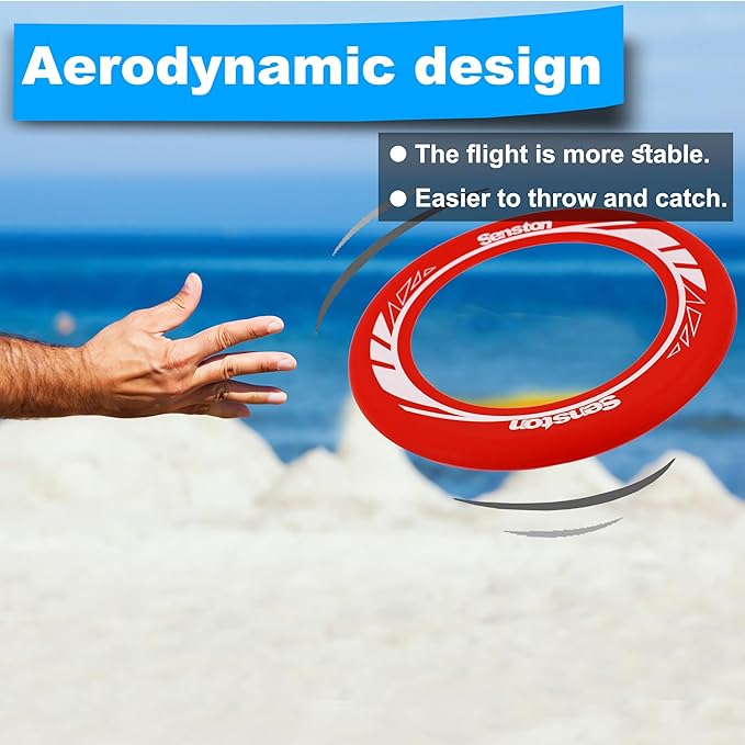 Senston Flying Disc Easily Catch and Throw Sports Disc 9.5 Inch Flying Discs for All Levels
