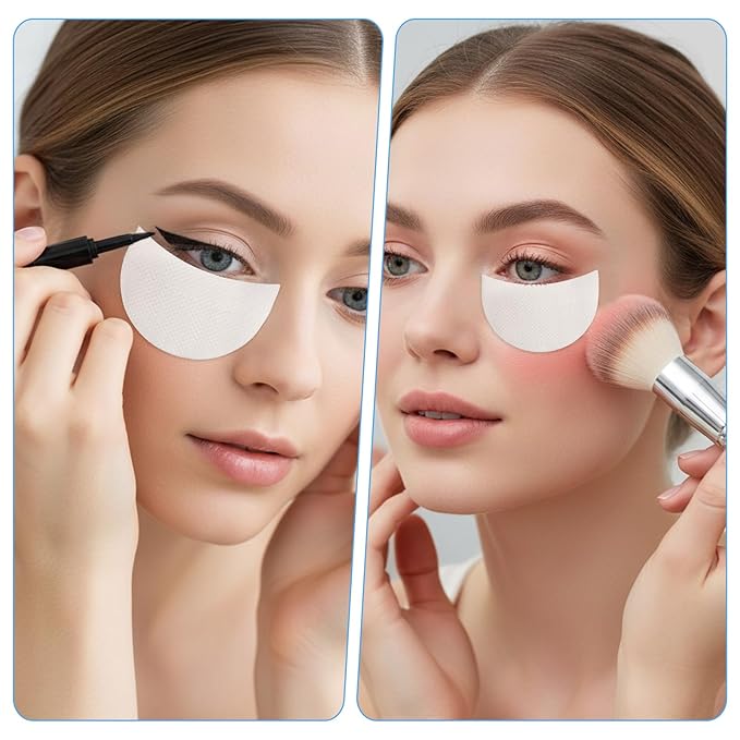 Eyeshadow Shield, 150 Pieces Lint Free Eyeshadow Stencil Tape Gel Mascara Shield Pad Under Eye Patches Eyeliner Makeup Tape for Eyeshadows Eyelash Extensions Eyeliner Lip Tinting Makeup
