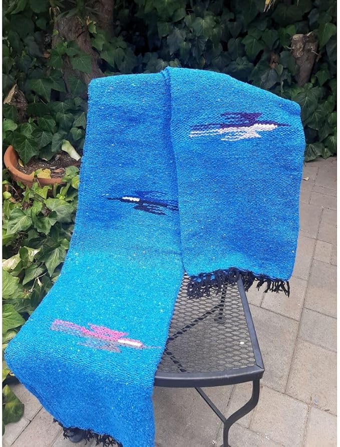 Open Road Goods Mexican Thunderbird Yoga Blanket, Handwoven Throw for Yoga, Meditation, and Home Décor – Versatile Blanket for Beach, Picnic, Camping, or Outdoor Use