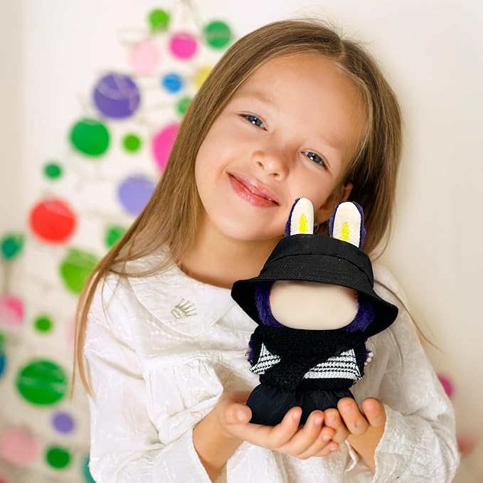 Clothes Fit for 17CM Doll, Fashion Doll Clothes Outfit Set Cute Theme Designer Toys Dress Accessories for Collector Fans Display (Gold V Black)