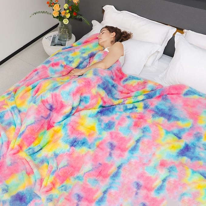MUGD Lightweight Blanket Fleece Big Blanket Fuzzy Throw Blanket for Bed King Size