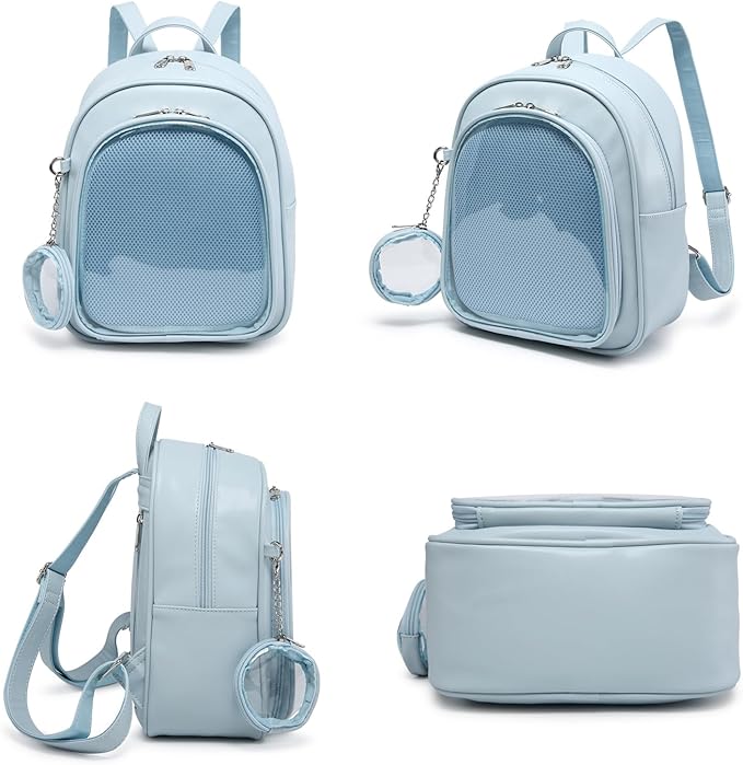 CHERRY SAUCE Kawaii Backpack PU Leather Ita Bag Aesthetic Cute Purse Pin Display