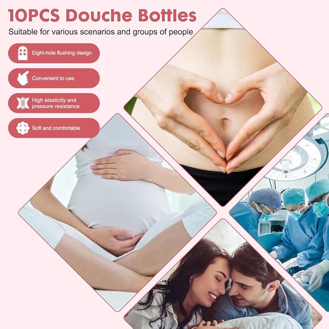 Healifty 10pcs Disposable Douches Cleaner Kit Douche Enema Cleaner Transparent Vaginal Douche Anal Cleaner for Women Men 200ml