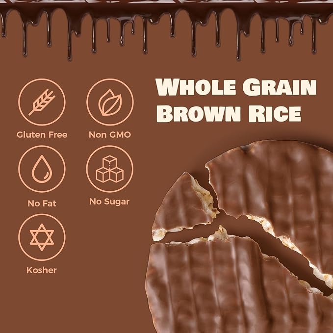 LIEBERS Milk Chocolate Rice Cakes, Kosher Certified Dairy, Gluten Free Snack (pack of 8) (Milk Chocolate)… | Kosher Certified Dairy.