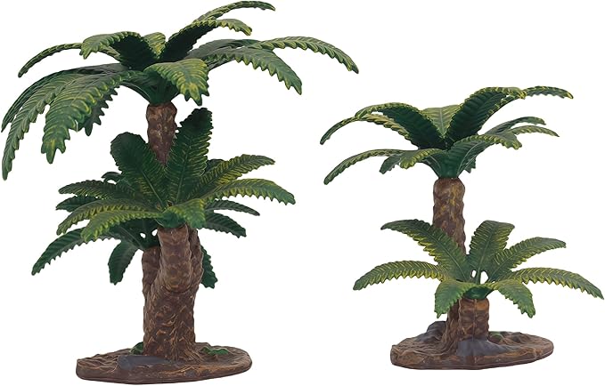 Gemini&Genius Plant Action Figure Toys for Kids Prehistoric Jungle Trees Figure Cycas Toys, Sago Palm Plant Toy-2Pcs DIY Sago Palm Plant Kit, Educational or Decorative Cycas Plant Model
