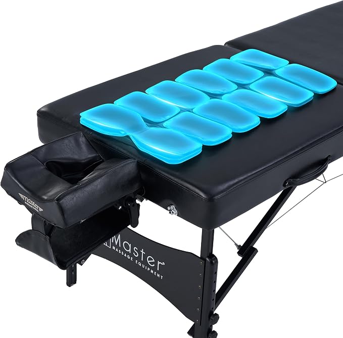 Monaco 30” Master Massage Portable Massage Table Airwave Full Body Stretching with Airbags 3D Lumbar Traction for Professional & Home Use Chiropractic Bed-Black