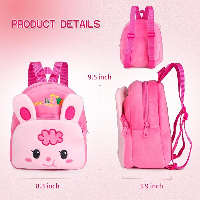 Reborn Baby Girl Doll Clothes Pink Outfits Accesories 8 Pcs Set with Backpack&Diaper for 17-22 Inch Reborn Doll Newborn Girl