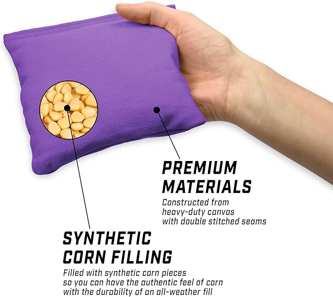 GoSports Cornhole Bean Bags Set of 4-16 Colors Available - Regulation All Weather, Mix and Match
