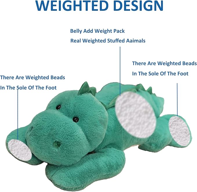 Weighted Stuffed Animals, 29.5in 6.2lbs Weighted Dinosaur Plush Cute Dinosaur Stuffed Animals Toy Weighted Plush Animals Pillow for Adults Boys Girls
