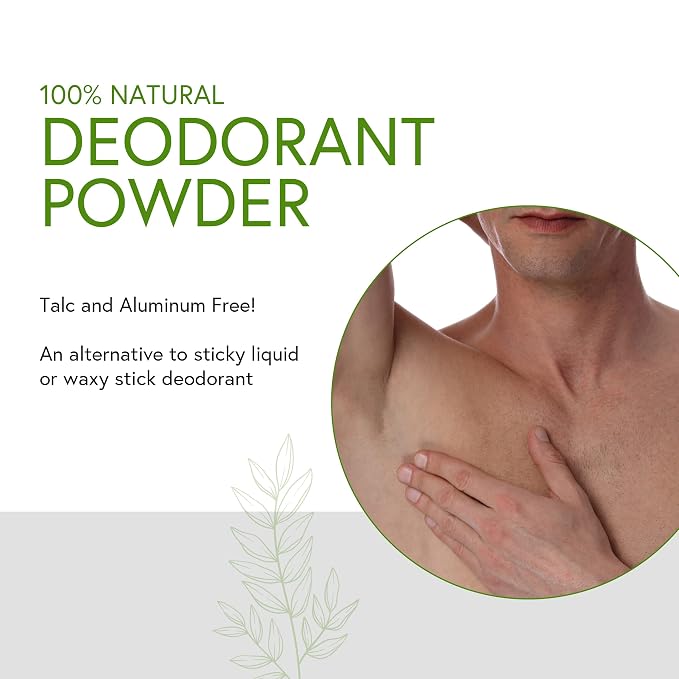Honeybee Gardens Bay Rum Deodorant Powder for Men – Talc-Free & Aluminum-Free Body Powder with Baking Soda, Cornstarch & Arrowroot, Multi-Use Powder for Sensitive Skin, Vegan & Cruelty-Free, 4 oz
