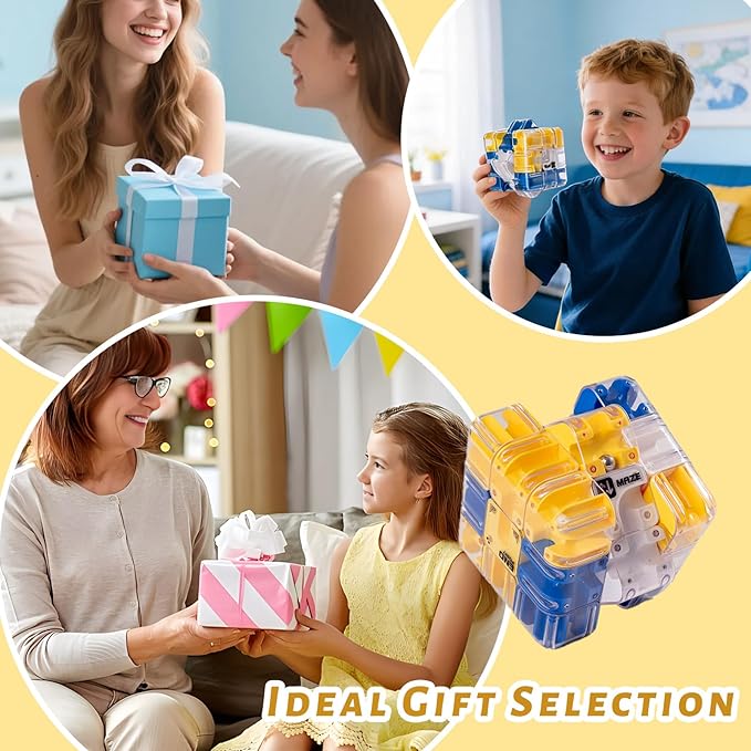 3D Cube Puzzle for Kids Color Matched Game Brain Teaser Game,Educational Learning Toys for Logical Thinking, Family Board Games, Durable Puzzle Cube Gift for Birthday and Holidays