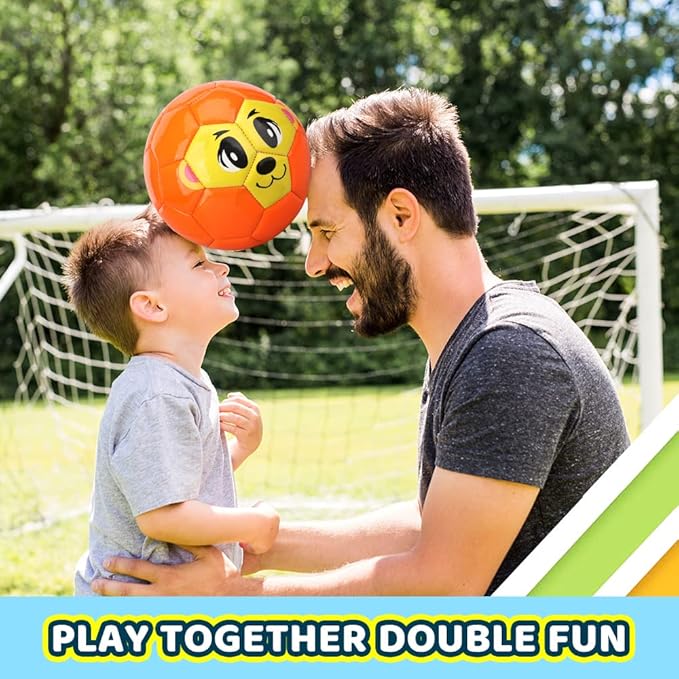 Dilabnba 3PCS Mini Soccer Balls, Soft and Safe Football Toys for Kids Toddlers, Indoor Outdoor Sport Colorful Ball Set Gifts for Girls Boys (Blue Green Orange)