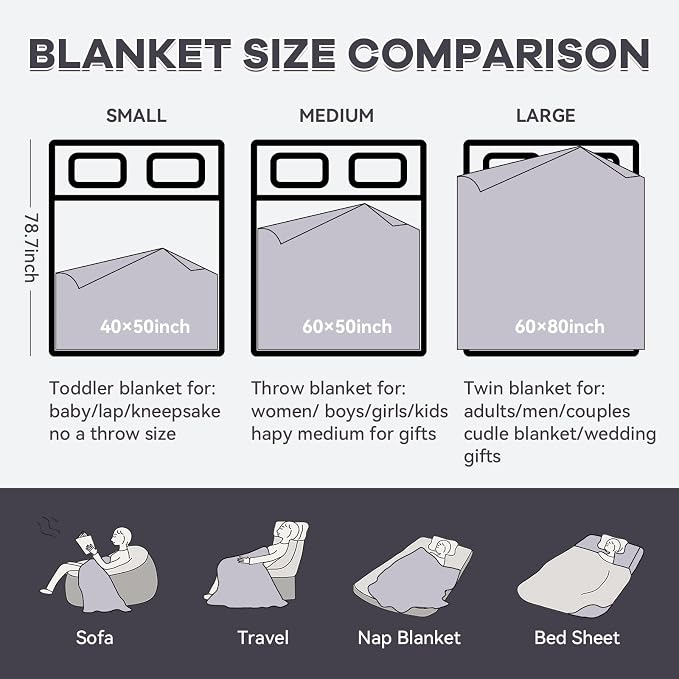 Chunky Knit Blanket - Luxury Soft Cozy 40 * 50 Throw Blanket,100% Woven Blanket Rope Knot Throw Blanket for Couch, Sofa, Home Decor, Gift - Machine Washable (White, 40 * 50)