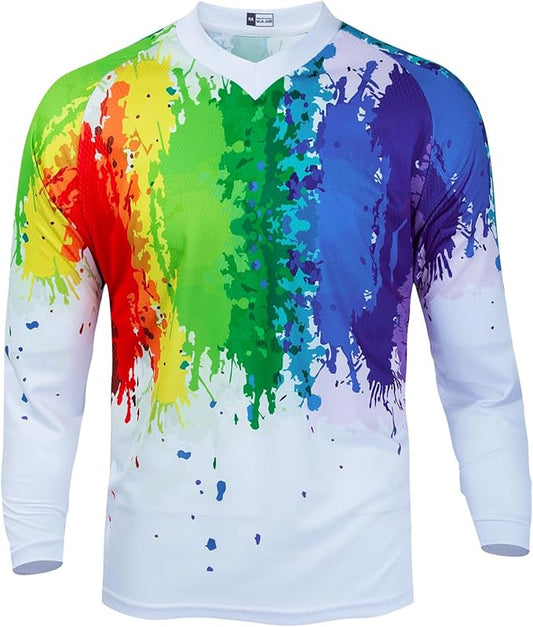 Weimostar Dirt Bike Jersey Youth Long Sleeve Off-Road Motocross Downhill Cycling t Shirt MTB Bicycle Biking Top for Boy Girl