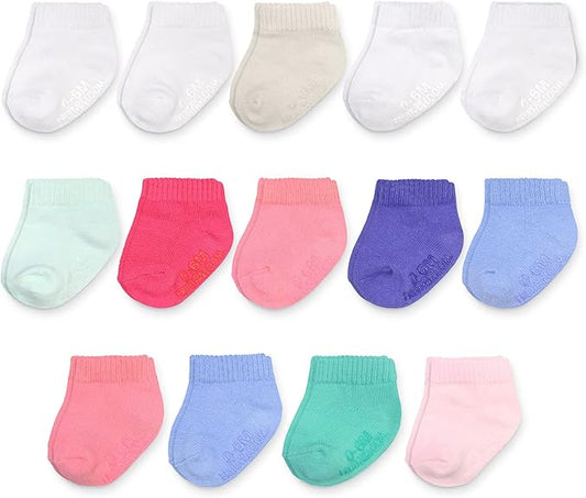 Fruit of the Loom Baby & Toddler Grow & Fit Flex Zones Cotton Stretch Socks - Unisex, Girls, Boys