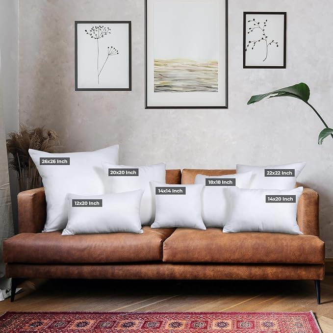 Utopia Bedding Throw Pillows, 14x14 Pillow Inserts, Pack of 1, White | Down Alternative Throw Pillow Inserts, Couch Pillows for Indoor Decor, Plush & Supportive, Decorative Cushion for Sofa, White