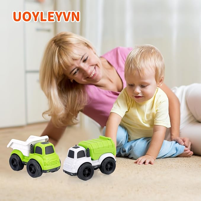 Toddler Toys Cars for 18 Months+ Boy, Garbage Truck Toys and Dump Truck Toys for 2 Year Old Boy, BPA Free, Phthalates Free, PVC, Christmas Birthday Gifts for 2 3 4 Year Old Boys