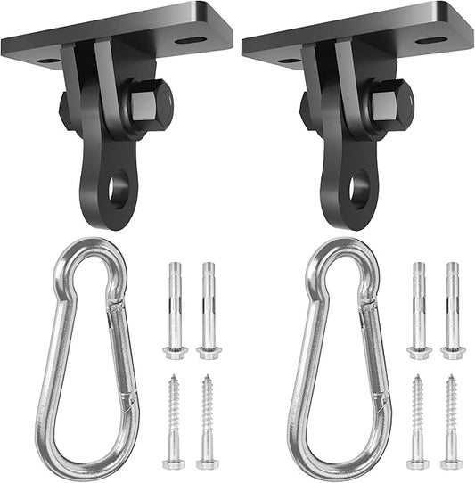 VivaZen Heavy Duty Swing Hangers 304 Stainless Steel（Plus），Over 5000 lb Capacity Includes Screws & Bolts - 2 Pack for Indoor/Outdoor Playground, Porch, Trapeze, Hammock Chairs & Swing Sets (2 Pack)