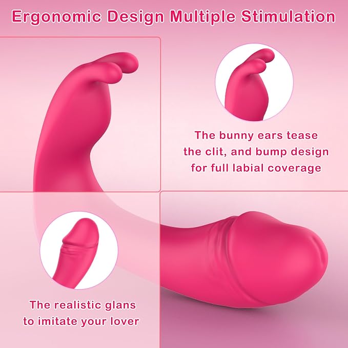 Wearable Panty Vibrator for Women, APP Control Stimulator G Spot and Clit, Female Vibrators 9 * 9 Vibration Modes Rechargeable Portable Sex Toy for Adult Pleasure (Rose)
