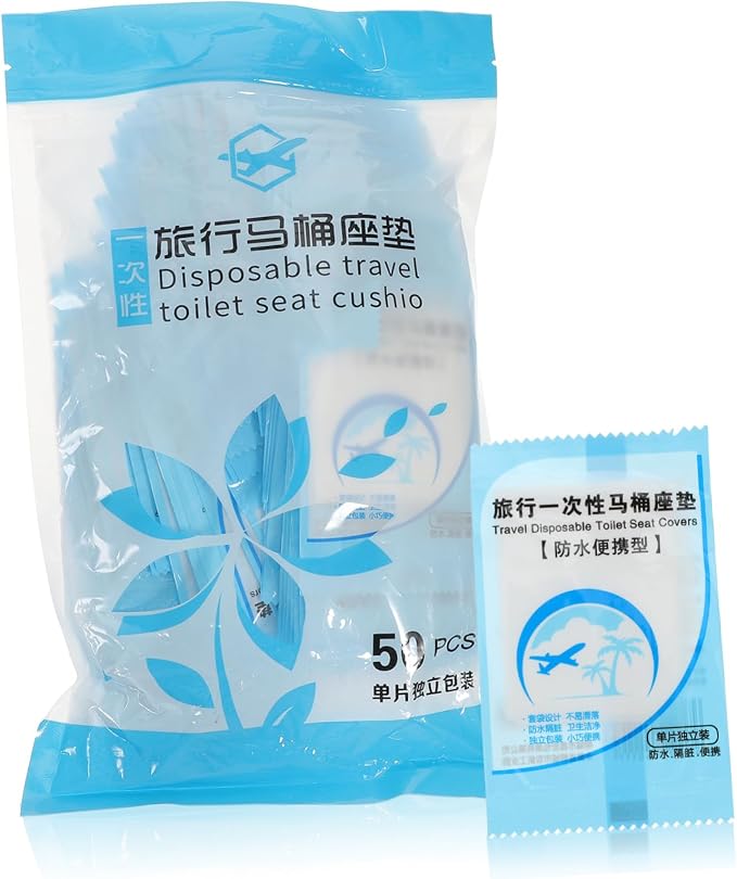 2bags Disposable Toilet Seat Covers Thickened Cushions for Travel Individually Wrapped Portable Toilet Pads for Cleanliness and