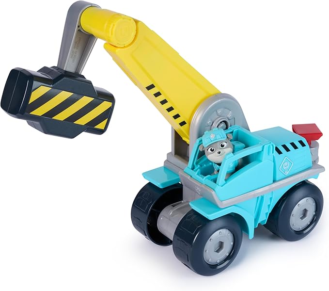Rubble & Crew Motor Mega Hammer Vehicle, 10-Inch Construction Truck with Motor Action Figure, PAW Patrol Kids Toys for Boys & Girls Ages 3 and Up