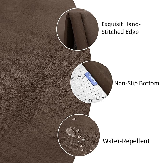 Large 79"x110" Baby Activity Play Mat for Floor,1.3" Thick Elasti Foam Cushion Mat for Tummy Time & Crawling,Non-Slip&Safe for Infants,Toddlers & Kids, for Living Room,Classroom & Playroom（Dark Brown)