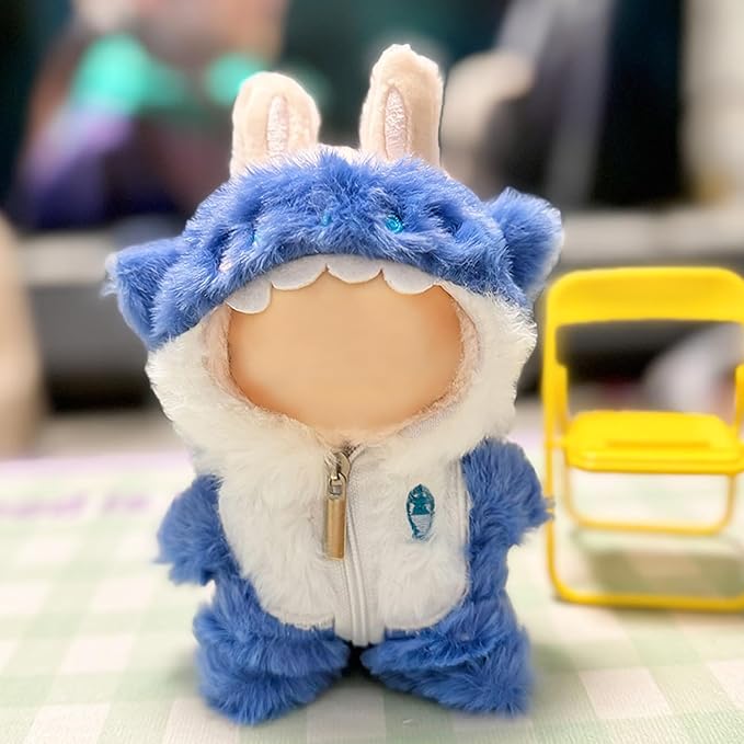 Clothes Fit for 17CM Doll, Fashion Doll Clothes Outfit Set Cute Theme Designer Toys Dress Accessories for Collector Fans Display (Blue Shark)