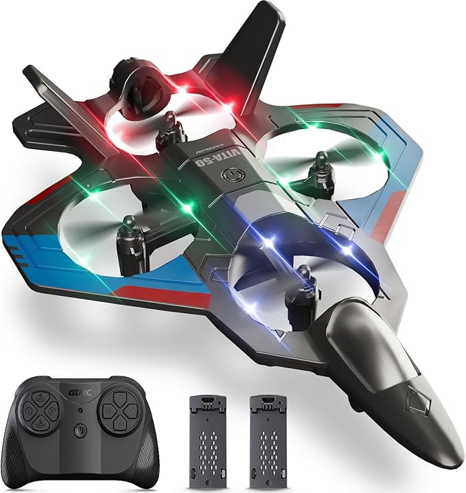 4DRC RC Planes Remote Control Airplanes for Kids 8-12 12-16, Foam Remote Control Planes for Kids Adults Beginners, Remote Control Helicopter Fighter Jet Drones for Kids Adults, 360° Flip Easy to Fly