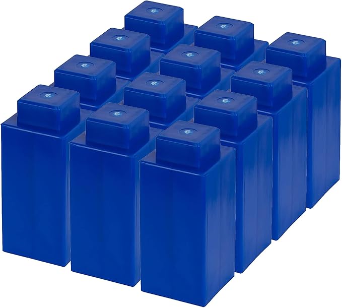 EverBlock 3" x 3" Single Life-Size Plastic Modular Bulk Pack | Giant Building Blocks | Easy to Connect & Reuse | Indoor & Outdoor Use | Build Displays & Structures | Blue