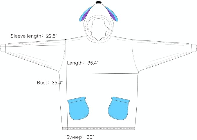 NEWCOSPLAY Wearable Blanket Hoodie Sherpa Hoodie Blanket for Women Men Warm Oversized Sweatshirt with Pockets