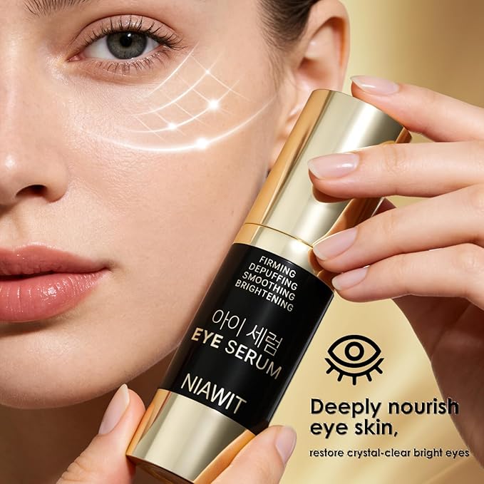 Eye Serum for Dark Circles and Puffiness - Advanced Anti-Aging Under Eye Treatment for Wrinkles, Bags and Fine Lines - Hydrating and Firming Formula to Brighten and Revitalize Tired Eyes