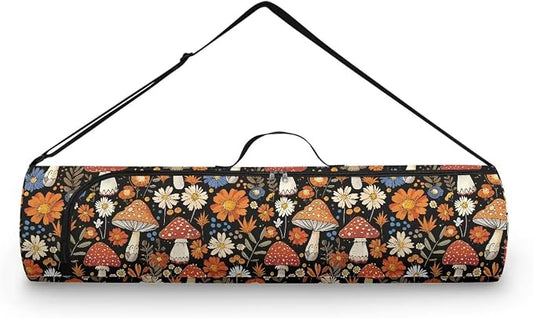 Yoga Mat Bag with Adjustable Shoulder Strap and Handle Zipper, 30in Wide x 6.3in Diameter for Yoga Mat Storage