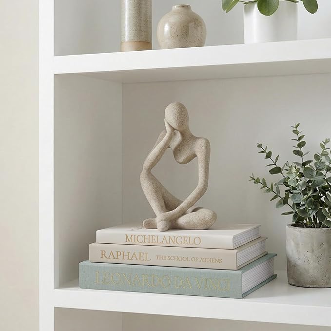 Linen Faux Book Box Set of 3, Decorative Books for Shelves, Fake Books for Decoration with Secret Compartment, Modern Aesthetic Table Decor, Linen Covered Hollow Book Box (Greyish-Beige-White)