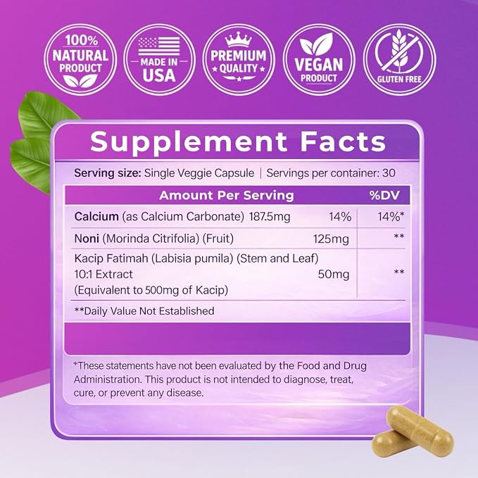 Yoni Balance Vaginal Pills – 30 Count | Natural Vaginal Rejuvenation & Moisturizer for Dryness | Kacip Fatimah Formula – No Gel or Cream Required